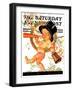 "Baby New Year Celebrates," Saturday Evening Post Cover, January 2, 1937-Joseph Christian Leyendecker-Framed Giclee Print