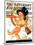 "Baby New Year Celebrates," Saturday Evening Post Cover, January 2, 1937-Joseph Christian Leyendecker-Mounted Giclee Print