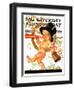 "Baby New Year Celebrates," Saturday Evening Post Cover, January 2, 1937-Joseph Christian Leyendecker-Framed Giclee Print