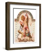 "Baby New Year Charting 1933,"December 31, 1932-Joseph Christian Leyendecker-Framed Giclee Print