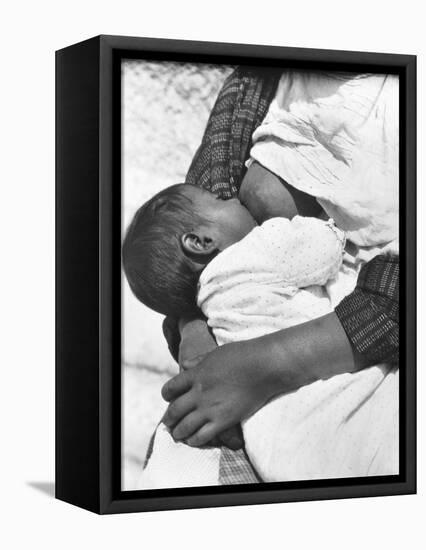 Baby Nursing (Conchita with Her Mother Luz Jimenez), Mexico City, 1926-Tina Modotti-Framed Stretched Canvas