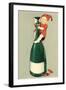 Baby on German Wine Bottle-null-Framed Art Print