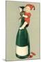 Baby on German Wine Bottle-null-Mounted Art Print