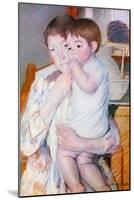 Baby on the Arm of Her Mother-Mary Cassatt-Mounted Art Print