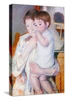 Baby on the Arm of Her Mother-Mary Cassatt-Stretched Canvas