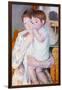 Baby on the Arm of Her Mother-Mary Cassatt-Framed Art Print