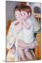 Baby on the Arm of Her Mother-Mary Cassatt-Mounted Art Print