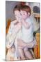 Baby On The Arm of Her Mother-Mary Cassatt-Mounted Art Print