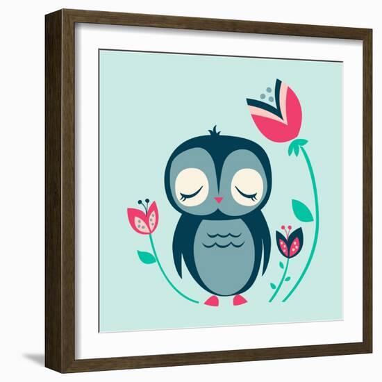 Baby Owl-null-Framed Giclee Print