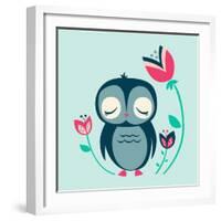 Baby Owl-null-Framed Giclee Print