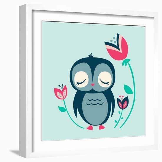 Baby Owl-null-Framed Giclee Print