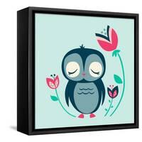 Baby Owl-null-Framed Stretched Canvas