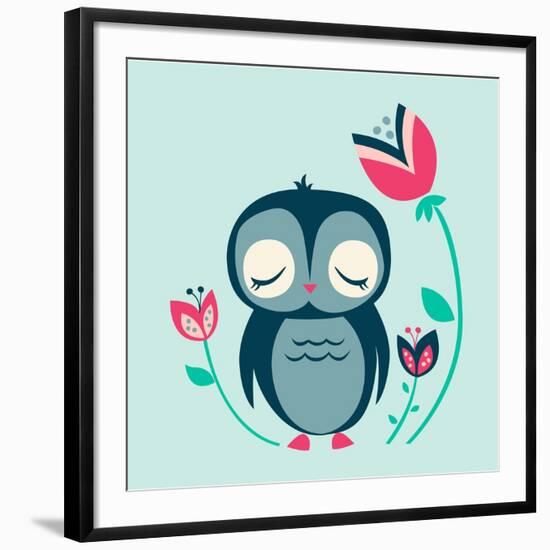 Baby Owl-null-Framed Giclee Print