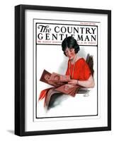 "Baby Photos," Country Gentleman Cover, December 6, 1924-Sam Brown-Framed Giclee Print