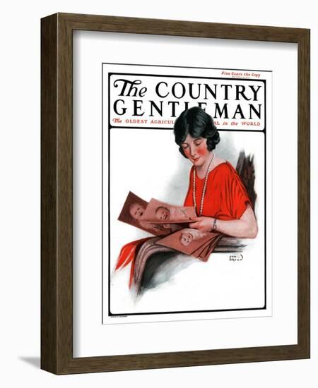 "Baby Photos," Country Gentleman Cover, December 6, 1924-Sam Brown-Framed Giclee Print