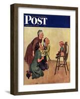 "Baby Picture," Saturday Evening Post Cover, February 19, 1949-Jack Welch-Framed Giclee Print