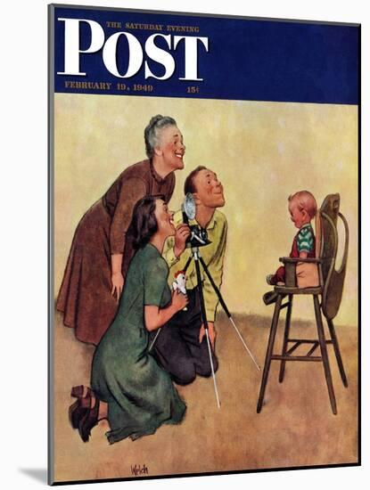 "Baby Picture," Saturday Evening Post Cover, February 19, 1949-Jack Welch-Mounted Giclee Print