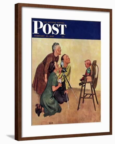 "Baby Picture," Saturday Evening Post Cover, February 19, 1949-Jack Welch-Framed Giclee Print