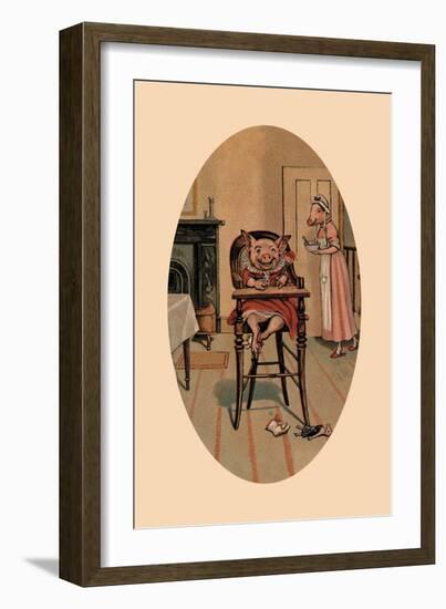 Baby Pig-null-Framed Art Print