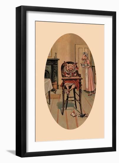 Baby Pig-null-Framed Art Print