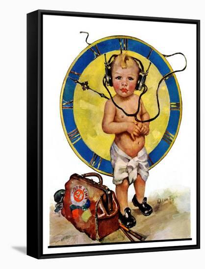 "Baby Pilot,"January 28, 1928-Ellen Pyle-Framed Stretched Canvas