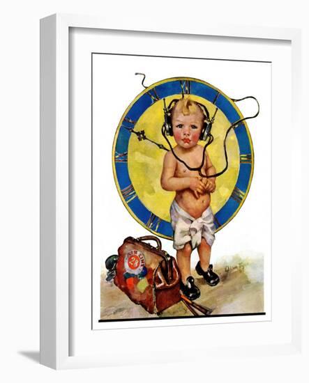 "Baby Pilot,"January 28, 1928-Ellen Pyle-Framed Giclee Print