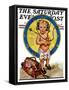 "Baby Pilot," Saturday Evening Post Cover, January 28, 1928-Ellen Pyle-Framed Stretched Canvas