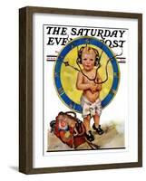 "Baby Pilot," Saturday Evening Post Cover, January 28, 1928-Ellen Pyle-Framed Giclee Print