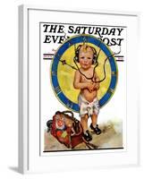 "Baby Pilot," Saturday Evening Post Cover, January 28, 1928-Ellen Pyle-Framed Giclee Print