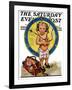 "Baby Pilot," Saturday Evening Post Cover, January 28, 1928-Ellen Pyle-Framed Giclee Print