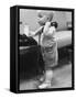 Baby Playing with a Telephone-Yale Joel-Framed Stretched Canvas