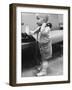 Baby Playing with a Telephone-Yale Joel-Framed Photographic Print