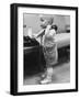 Baby Playing with a Telephone-Yale Joel-Framed Photographic Print