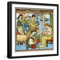 Baby's Bouquet - Old-Walter Crane-Framed Giclee Print