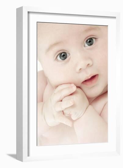 Baby's Face And Hands-Ruth Jenkinson-Framed Photographic Print