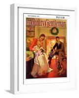 "Baby's First Christmas," Country Gentleman Cover, December 1, 1929-Haddon Sundblom-Framed Giclee Print