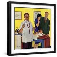 "Baby's First Shot," March 3, 1962-Richard Sargent-Framed Giclee Print