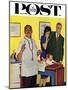 "Baby's First Shot," Saturday Evening Post Cover, March 3, 1962-Richard Sargent-Mounted Giclee Print