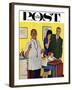 "Baby's First Shot," Saturday Evening Post Cover, March 3, 1962-Richard Sargent-Framed Giclee Print