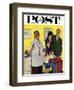 "Baby's First Shot," Saturday Evening Post Cover, March 3, 1962-Richard Sargent-Framed Giclee Print