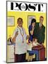 "Baby's First Shot," Saturday Evening Post Cover, March 3, 1962-Richard Sargent-Mounted Giclee Print