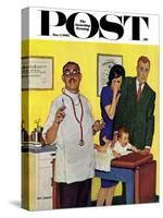 "Baby's First Shot," Saturday Evening Post Cover, March 3, 1962-Richard Sargent-Stretched Canvas