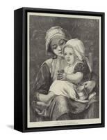 Baby's Tea-William Charles Thomas Dobson-Framed Stretched Canvas