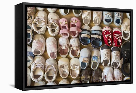 Baby Shoes IV-Kathy Mahan-Framed Stretched Canvas