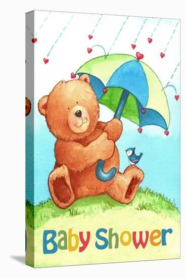 Baby Shower Bear-Melinda Hipsher-Stretched Canvas