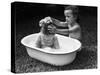 Baby Siblings Taking a Bath-Bettmann-Stretched Canvas