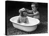 Baby Siblings Taking a Bath-Bettmann-Stretched Canvas