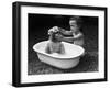 Baby Siblings Taking a Bath-Bettmann-Framed Premium Photographic Print