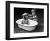 Baby Siblings Taking a Bath-Bettmann-Framed Photographic Print