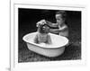 Baby Siblings Taking a Bath-Bettmann-Framed Photographic Print